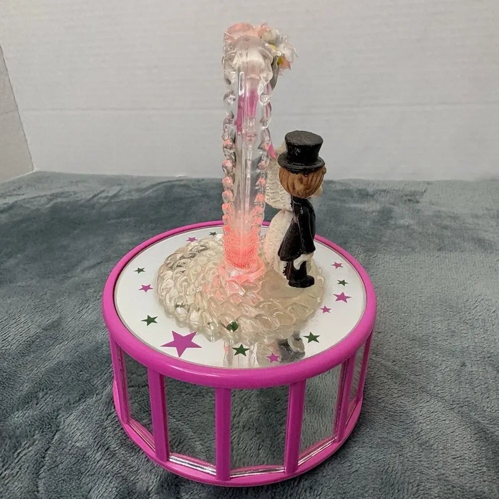Musical Rotating Wedding Decoration Bride And Groom Lights Up Classic